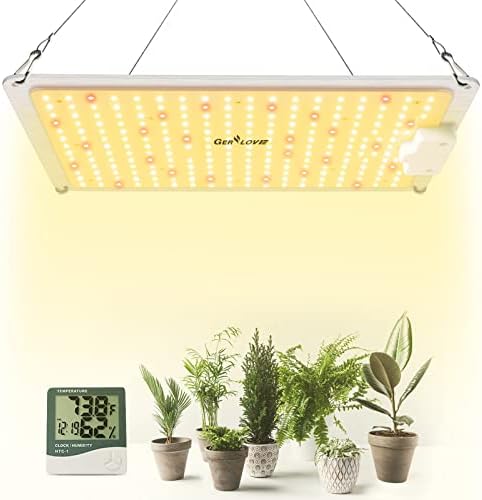 LED Grow Light, 1000W Full Spectrum Plant Lights for Indoor Plants with Thermometer Humidity Monitor, Sunlike Growing Lamps 3x3ft Coverage Grow Light for Hydroponic Seedling Veg and Greenhouse Flower