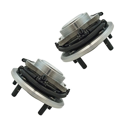Image of TRQ Rear Driver and Passenger Side Wheel Bearing and Hub Assembly Set 2 Piece Compatible with 12-16 Chrysler Town and Country 12-20 Dodge Grand Caravan 12-15 Ram C V 12-14 Volkswagen Routan