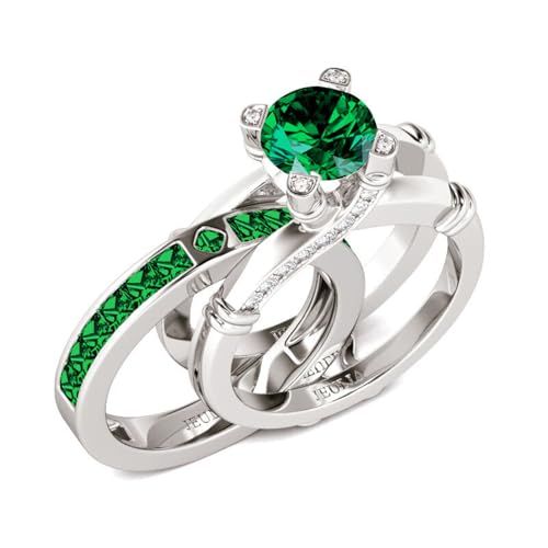 Image of Jeulia Diamond Band Rings for Women cz Sterling Silver Interchangeable Ring Sets Wedding Engagement Anniversary Promise Ring Bridal Sets