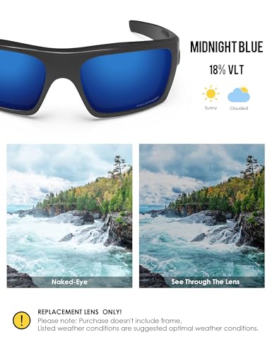 Image of BLAZERBUCK Polarized Replacement Lenses for Oakley Si Ballistic Det Cord OO9253 Sunglass