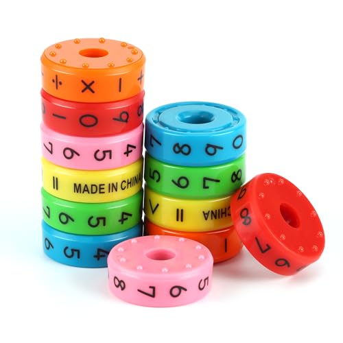 HO-SFSM 2 Stück Lernspielzeug Mathematik, Arithmetisches Lernspielzeug Mathematik, Nummernblöcke Magnetspielzeug für Kinder Kindergeschenke