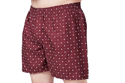 Image of Men's Cotton Printed Regular Fit Boxer Shorts | Soft & Breathable Innerwear | Comfortable Boxers | Lightweight & Stylish Nightwear