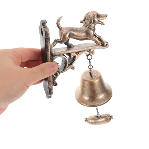 Sonnette murale étanche aspect fonte avec tête de labrador sculptée - 5