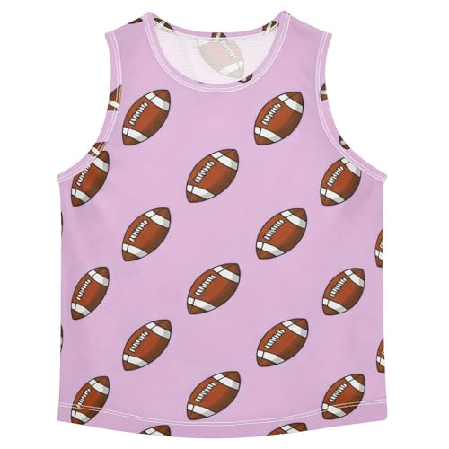 J JOYSAY Football Repetition Lilac Boys Tank Top Sleeveless Muscle Shirts Quick Dry Kids T-Shirts 3-15T