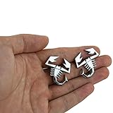 2Pc Scorpion Logo Emblem Badge Car 3D Metal Sticker Decals Self-Adhesive Nameplate for Truck, Car ,Doors, Windows, Mailboxes, Glass, Metals, Phones, Laptops, Scooters, Boats, Etc. (Silver)