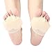 Zerone Dance Shoes Pads, 1 Pair Foot Thong 5 Toes Pad Ballet Highly Flexible Dance Forefoot Half Protective Shoes with Slip Resistant Sole for Jazz, Ballet, Modern, Belly Dancin