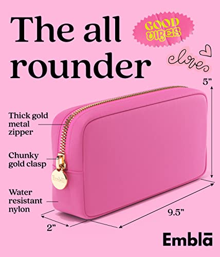 Embla Makeup Bag - Travel Bag Pouch, Toiletry Bag, Makeup Organizer, Nylon Cosmetic Zipper Pouches - Clutch, Coin Purse, Storage Bag Organizer, Make Up Bags - Mini, Small, Large For Women, Girls, Men #TOP1