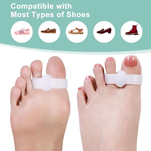 Image of Toe Separator for Feet Toe Spacers Correct Toes Yoga Silicone Hammer Toe Corrector for Women & Men Correct Toe Straighteners for Overlapping Toes (All Finger Toe Separator) (PRO +)