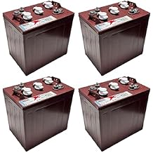 Trojan T-105 Plus 6V Deep-Cycle Flooded Battery, 225Ah, Golf Cart, Renewable Energy, Floor Scrubber, Industrial Use Pack of 4