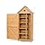 Goplus Wooden Storage Shed Fir Wood Cabinet for Outdoor, Garden, Patio, Yard (Natural)
