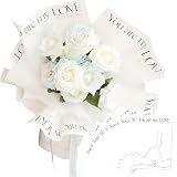 100 Blatt Blumen-Geschenkpapier, 30, 5 x 45, 7 cm, wasserdicht, verdickt, koreanischer Stil...