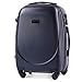 Produktbild VINCI LUGGAGE Geräumiger Kabinentrolley - Leichter Flugzeugkoffer - Luxuriöser und moderner Koffer mit zweistufigen Teleskopgriff und Kombinationsschloss (Blau, S 55x37x25)