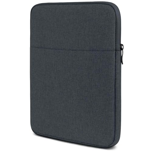 moex Tablet Hülle für Samsung Galaxy Tab S9 Tasche mit Reißverschluss & Fach für Zubehör, Nylon Stoff Sleeve weich Gepolstert, Schutzhülle Minimalistisch Dash Hülle, Anthrazit
