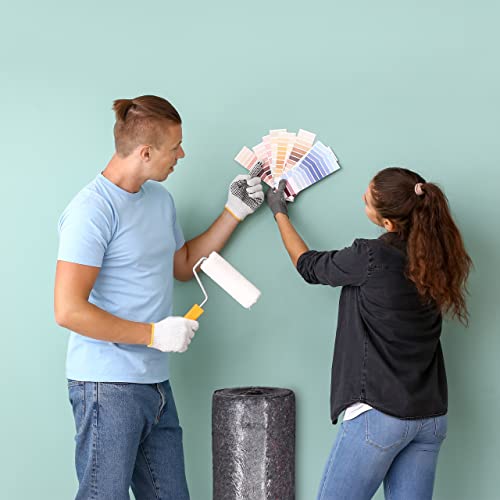 Relaxdays 2 x painter's fleece, protective covering roll, 1 m x 50 m = 50 m², non-slip, waterproof, 200 g/m², painting, grey - Image 3