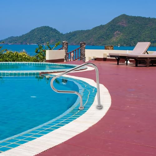 Barandal para piscina de acero inoxidable 83 cm miniatura 4