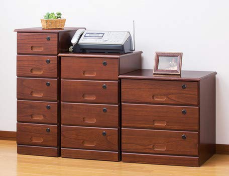 天然木 木製 全段 鍵付き シークレットチェスト ライトブラウン