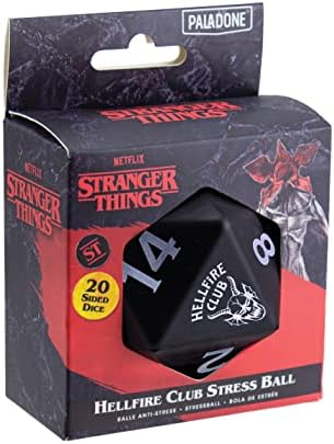 Paladone Stranger Things Hellfire Club Dungeons and Dragons Dice Stress Ball,Black