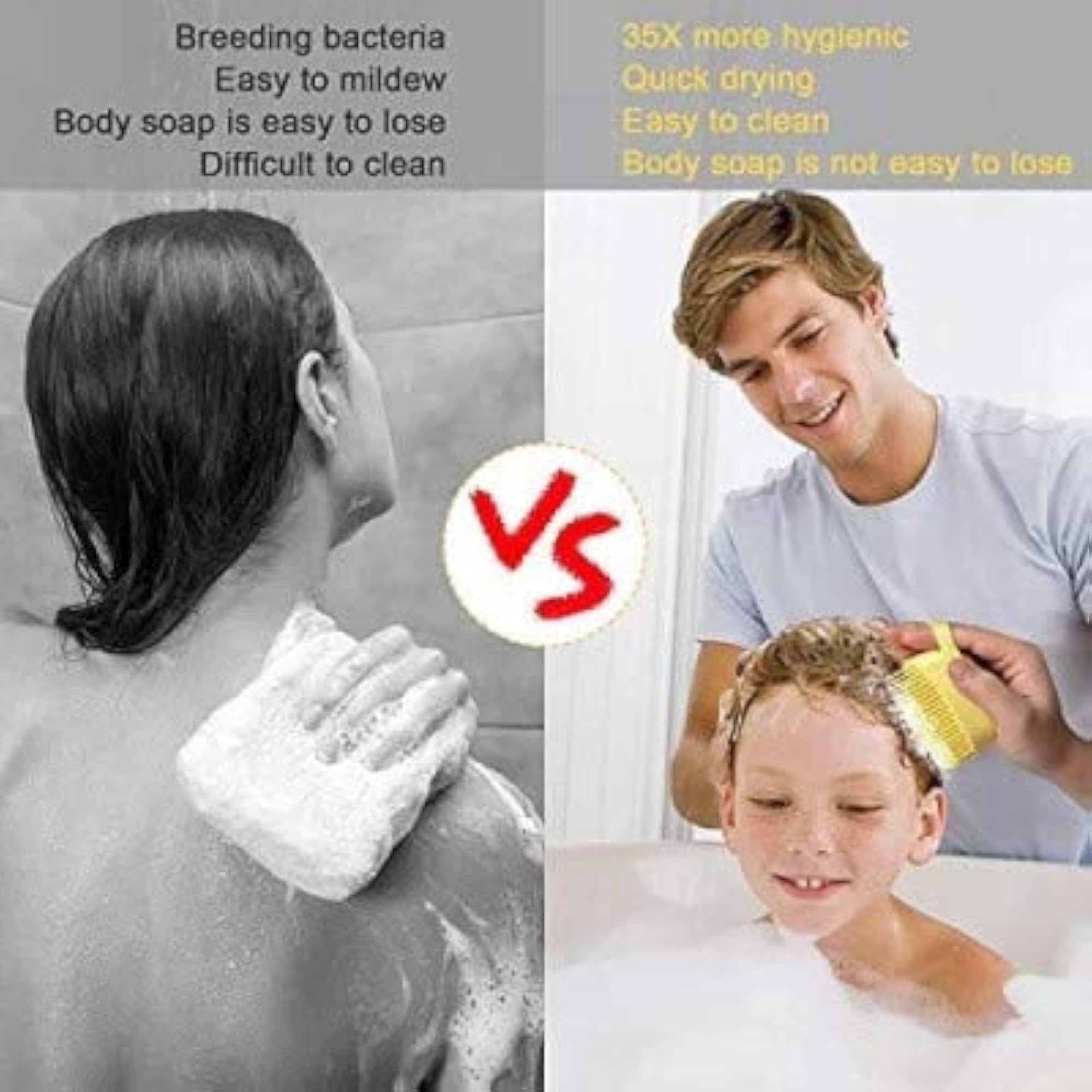 Body Bath Brush, Silicone Soft Cleaning Bath Body Brush