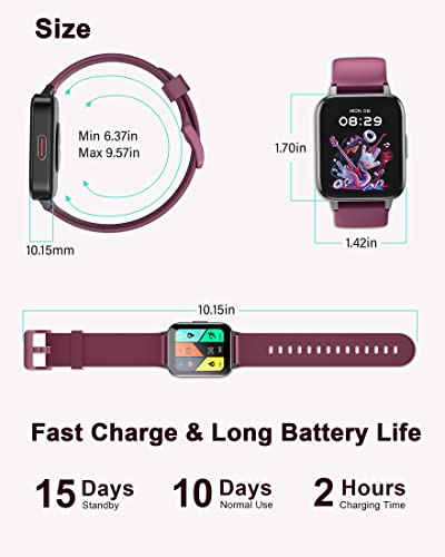 Smart Watch Android Fitness Tracker: 1.7" Smartwatch With Heart Rate Spo2 Sleep Monitor For Men Women, 5Atm Swimming Waterproof Fitness Watches For Android Phones & Iphone Compatible, 112 Sports Modes #TOP6