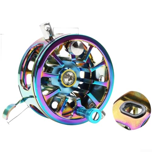 Carrete de pesca de metal de 60mm y 70mm con brazo giratorio 360 4