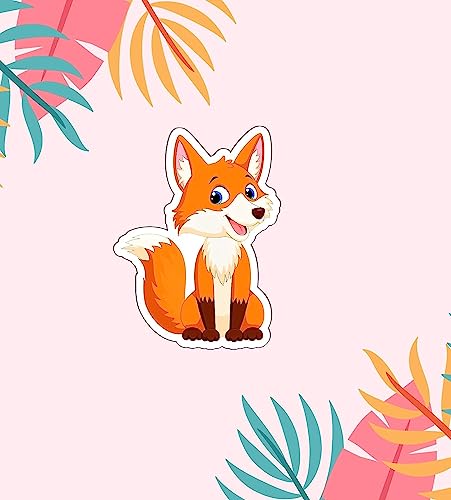Image of Wooden Fox Kids Fridge Magnet Home Decor Kitchen Decoration Living Room Gift Multicolored