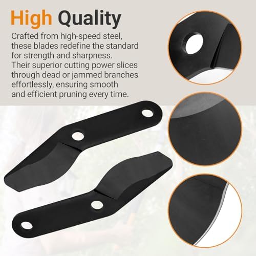 2 Pack Steel Replacement Blades Compatible with Fiskars 32" PowerGear 2 Lopper, Garden Lopper, Large Pruner Blades for Branch Cutting & Tree Trimming, Black - Thumbnail 5