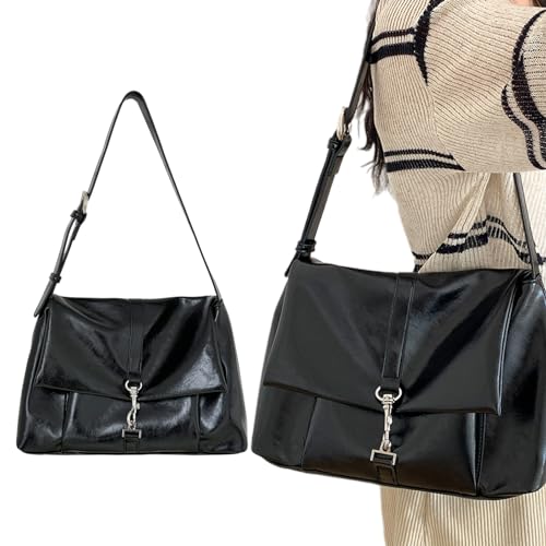 Sac à bandoulière décontracté pour femme grand sac à main fourre-tout en similicuir