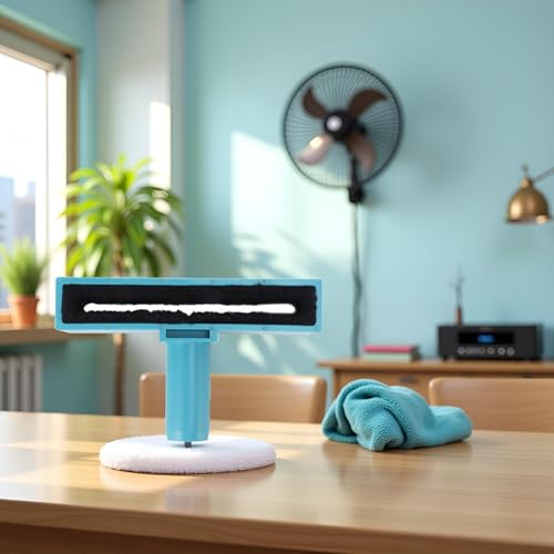 Image of Pssopp Ceiling Fan Blade Cleaner, Duster Ceiling Fan Attachment Washable Brush Fan Tool Ceiling Fan Blade Cleaner Ceiling Fan Cleaner Duster for Home (Blue)