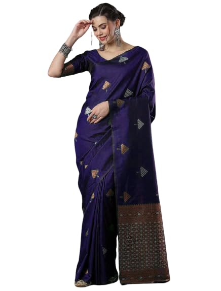 Image of Flosive Women Woven Beautiful Mix Color Kanjivaram Silk Saree With Zari Weaving