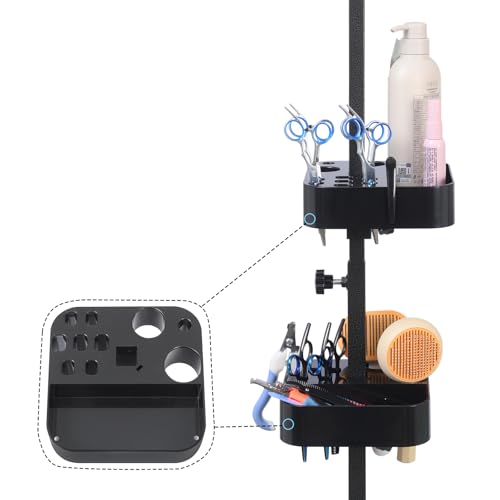 Dog Grooming Organizer with Adjustable Storage Rack