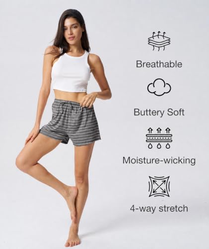 Image of GYS Women's Bamboo Viscose Cooling High Waisted Pajama Shorts