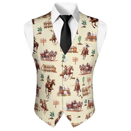 Men's Suit Vest Slim Fit Formal Dress Waistcoat Lightweight Casual Business Vests for Suit or Tuxedo Plus Size S-4XL