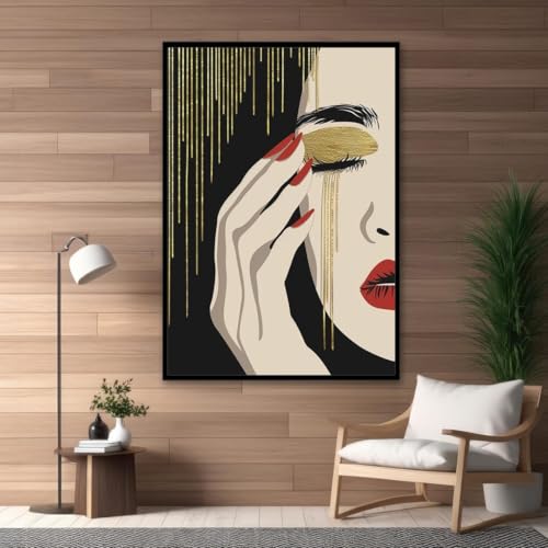 Tableau sur toile pour moderniser un mur vide avec art mural doré