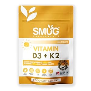 Vitamin D3 4000iu & Vitamin K2 100ug MK-7-365 Britsh Made Tablets – Supports Immune System – Promotes Healthy Bones – Vegetarian- for Men and Women