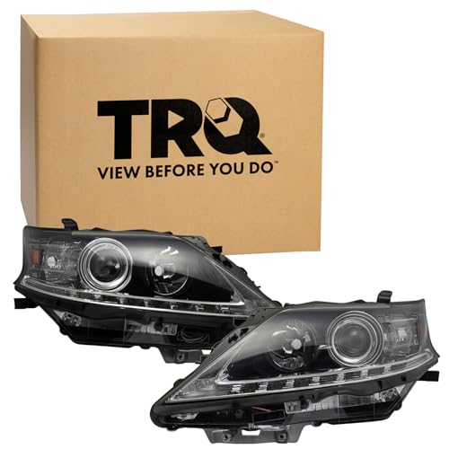 Image of TRQ 2 Piece Headlight Assembly Halogen Set Driver & Passenger Side Compatible with Lexus RX350 RX450h 2013-15 Japan Built LX2518138 LX2519138 8113048A80 8117048A80