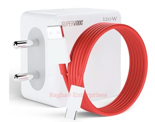 Image of One Pluss Dash Charger 20W Compatible Adapter For OnePlus 5T, 6T, 7T, 8, 9, Nord | Fast Charging USB Wall Charger With Type-C Cable -FT-RED