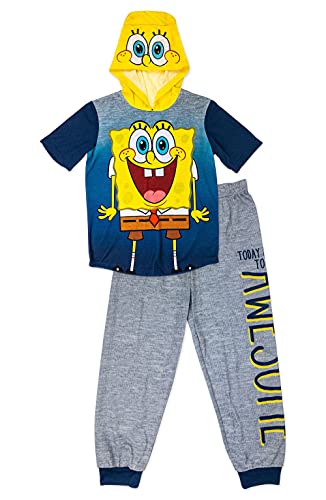SGI Apparel Spongebob Squarepants Little Boys Pajama Set, Blue, 6-7