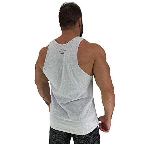 Regata Masculina Cavada MXD Conceito Hardcore Style Academia Fitness (Alvejado, G)