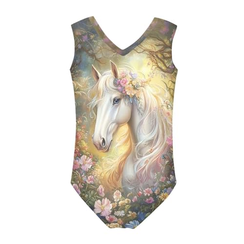 Image of Xpyiqun Swimsuits for Girls 3-14 V Neck Sleeveless Bathing Suit Summer Sport One Piece Swimwear Beach Swimming
