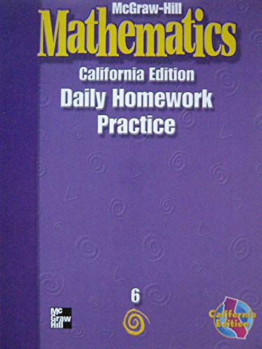 McGraw Hill Mathematics: California Edition Daily Homework Book