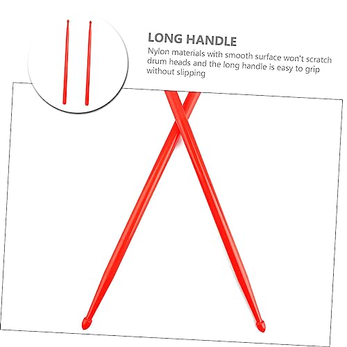 YARNOW 1 Par de Baquetas de Nylon con Mango Largo, Superficie Lisa para Set de Batería para Principiantes y Profesionales miniatura 6