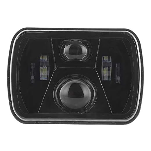 H4 7-tums LED-strålkastare High Low Beam Rektangulära strålkastare Square Headlight Strålkastare Hög ljusstyrka 12‑24V Passar för Je-ep Wrangler YJ