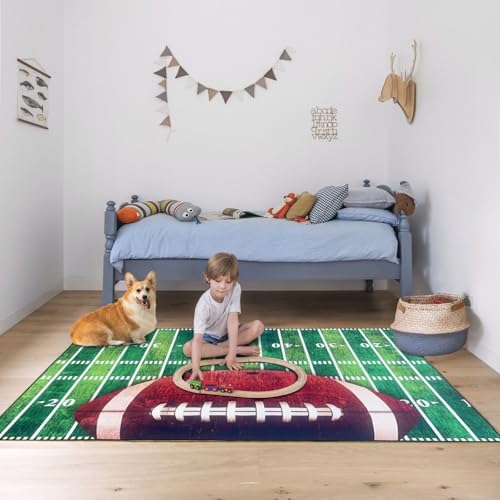 Tapete de fútbol 5'x6' para dormitorio infantil miniatura 7