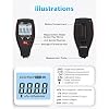 GT235 Paint Coating Thickness Meter, Digita Film Coating Thickness Gauge Measuring 0 to 1800um, Tester Painting Depth, LCD Backligh Display with Screen Rotation for Check Car Original Coating