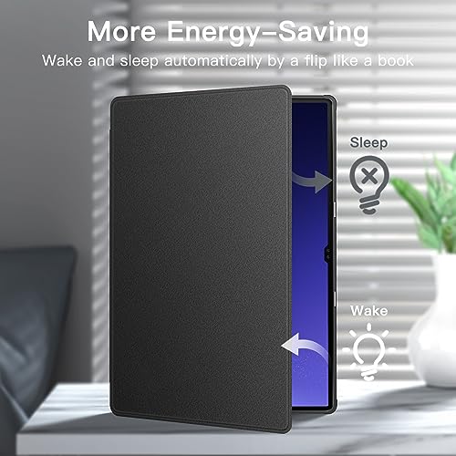 JETech Case for Samsung Galaxy Tab S10 Ultra/Tab S9 Ultra 14.6-Inch with S Pen Holder, Slim Folio Stand Protective Tablet Cover, Multi-Angle Viewing (Graphite Black)