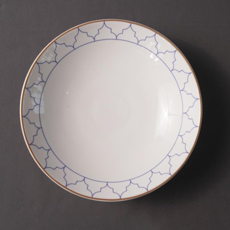 Piatti Cena Ristorante dell'hotel Stoviglie in ceramica Ciotola profonda rotonda Piatto freddo Piatto caldo Ciotola grande Piatto speciale Piatto da esposizione Forniture Per Feste(9.5inch)