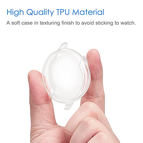 Image of FINTIE 3 Pack - Fintie Case Compatible with Samsung Galaxy Watch Active 40mm (Not Fit for Active 2), Premium Soft TPU Screen Protector All-Around Protective Bumper Shell Cover, Clear x 3