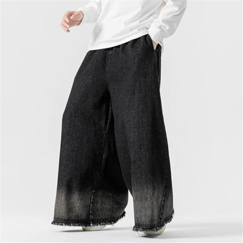 Men Wide Leg Jeans Oversized Loose Jean Pants Jogger Denim Trousers3