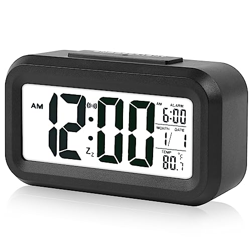 La Mejor Selección de Despertadores los 10 mejores. 49 WEISPO Reloj Despertador Digital con Pantalla LED, Despertador Electronico con Función Snooze, Temperatura, 12/24 H, Fecha, Reloj de Alarma Digital para Dormir, Mesilla,...