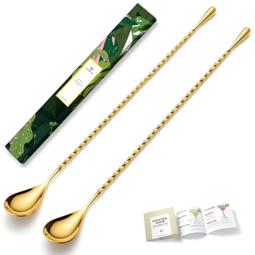 Gold Bar Spoon for Layering, Blending, Stirring all Liquids